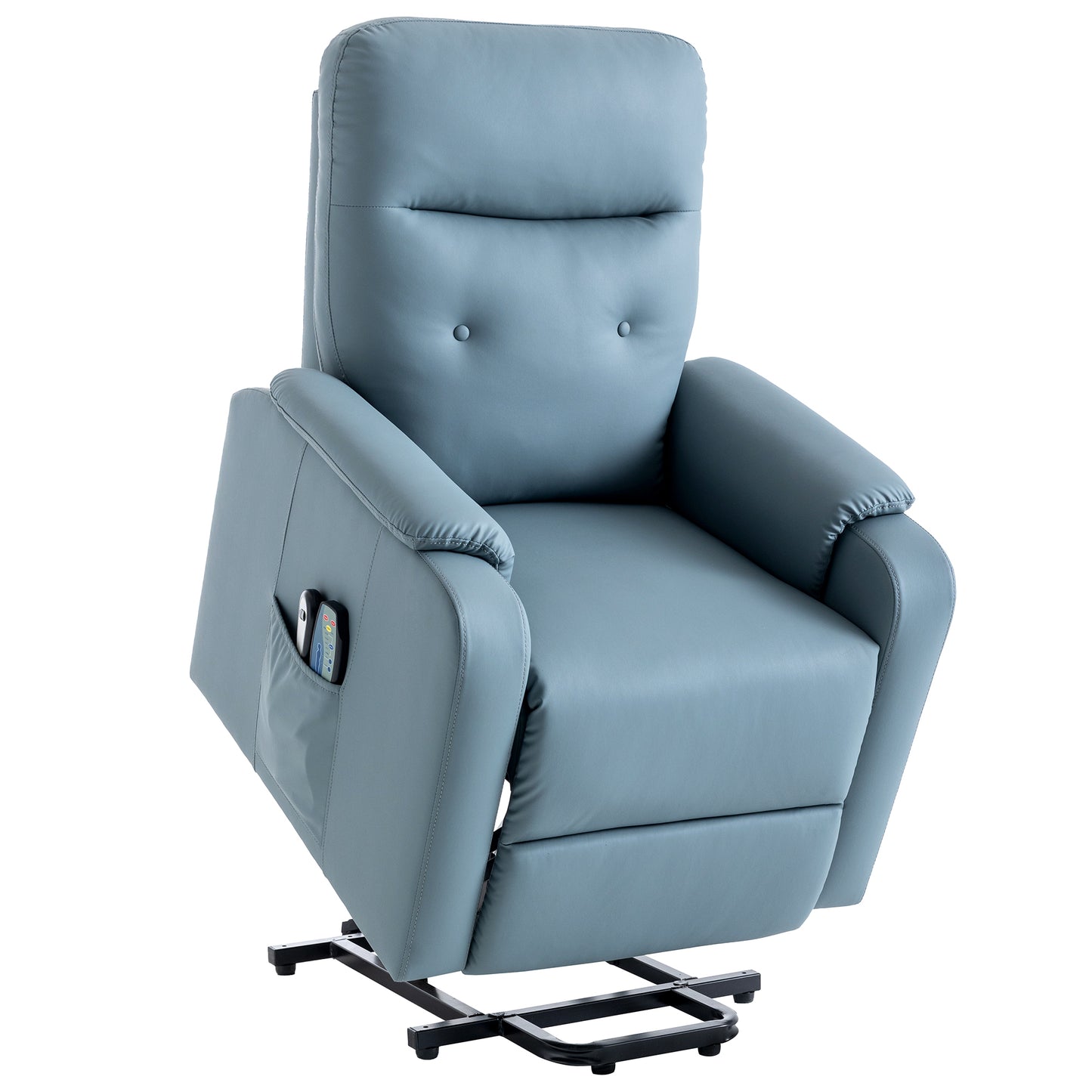 Massage Recliner Chair Electric Power Lift Chairs with Side Pocket, Adjustable Massage and Heating Function for Adults and Seniors, Squirrel grey