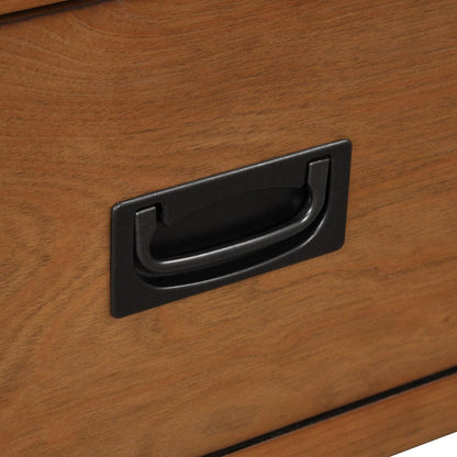 36" Farmhouse Pine Wood Console Table Entry Sofa Table with 4 Drawers & 1 Storage Shelf for Entryway Living Room Bedroom Hallway Kitchen (Brown)