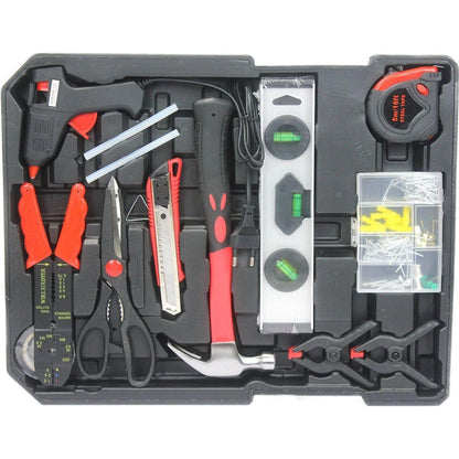 White Hand Tool Box with 4 layers of Toolset and wheels