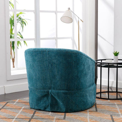 degree Swivel Accent Armchair Linen Blend Green