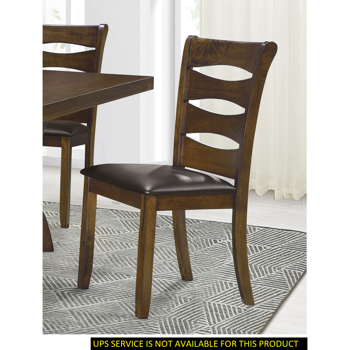 Transitional Style Unique Back Design Set of 2pc Wooden Side Chairs Brown Finish Dining Room Furniture