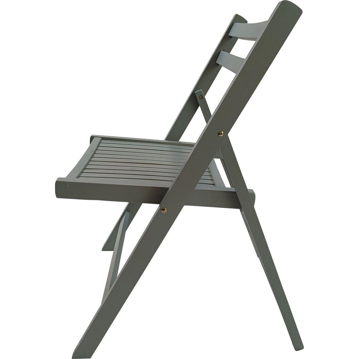 Furniture Slatted Wood Folding Special Event Chair - Gray, Set of 4, FOLDING CHAIR, FOLDABLE STYLE