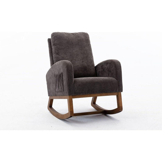 living room Comfortable rocking chair living room chair Dark Gray