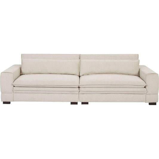 Mid-Century Sofa Couch Modern Upholstered Couch for Livingroom,Bedroom, Apartment, Home Office Beige
