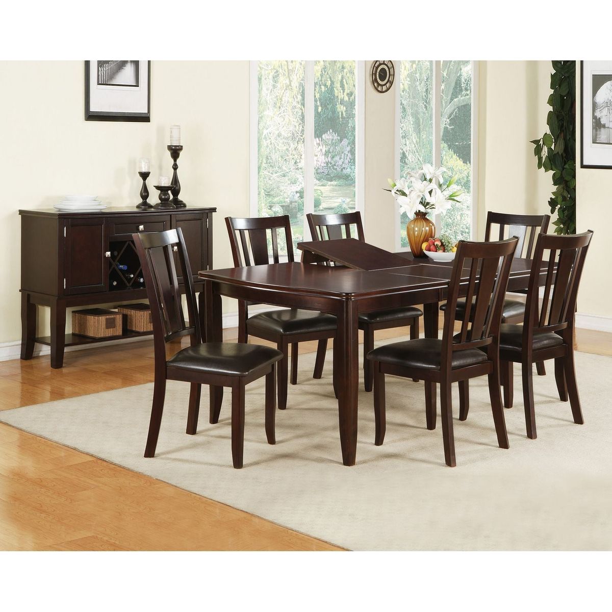 Charlton Slat Back Dining Side Chairs in Espresso, Set of 2