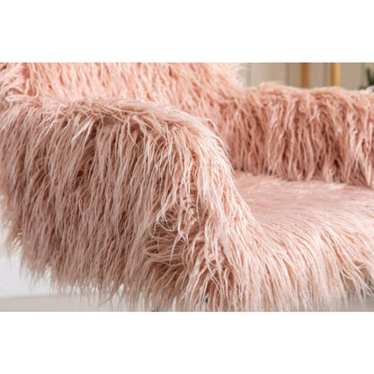 Modern Faux fur home office chair, fluffy chair for girls, makeup vanity Chair