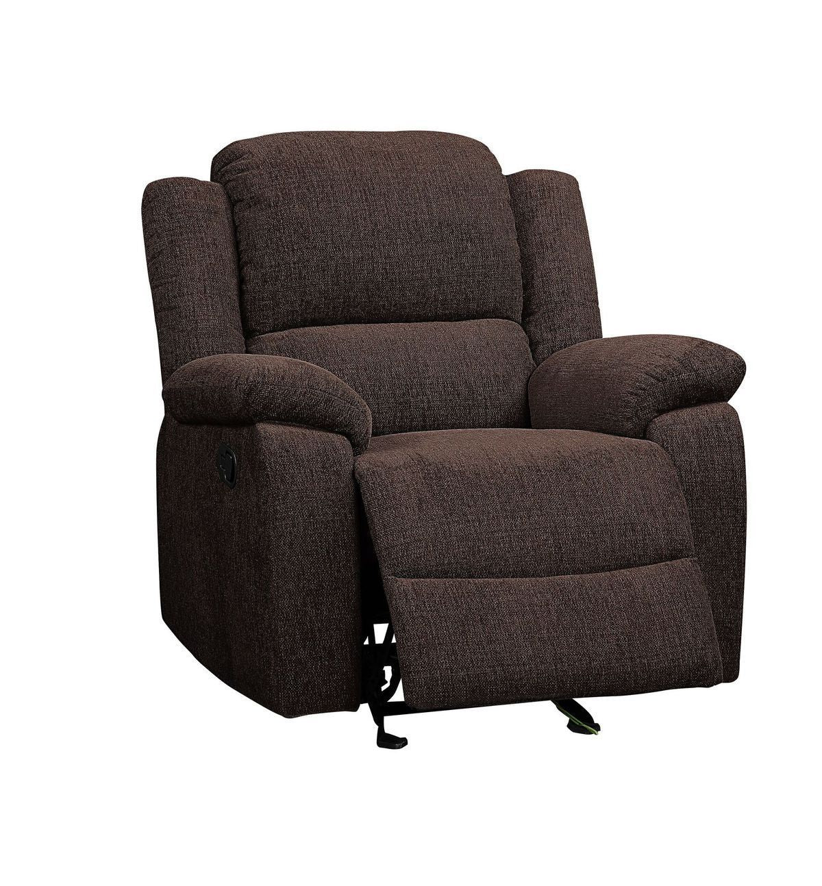 Madden Glider Recliner, Brown Chenille