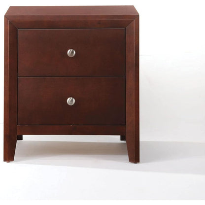 Ilana Nightstand in Brown Cherry