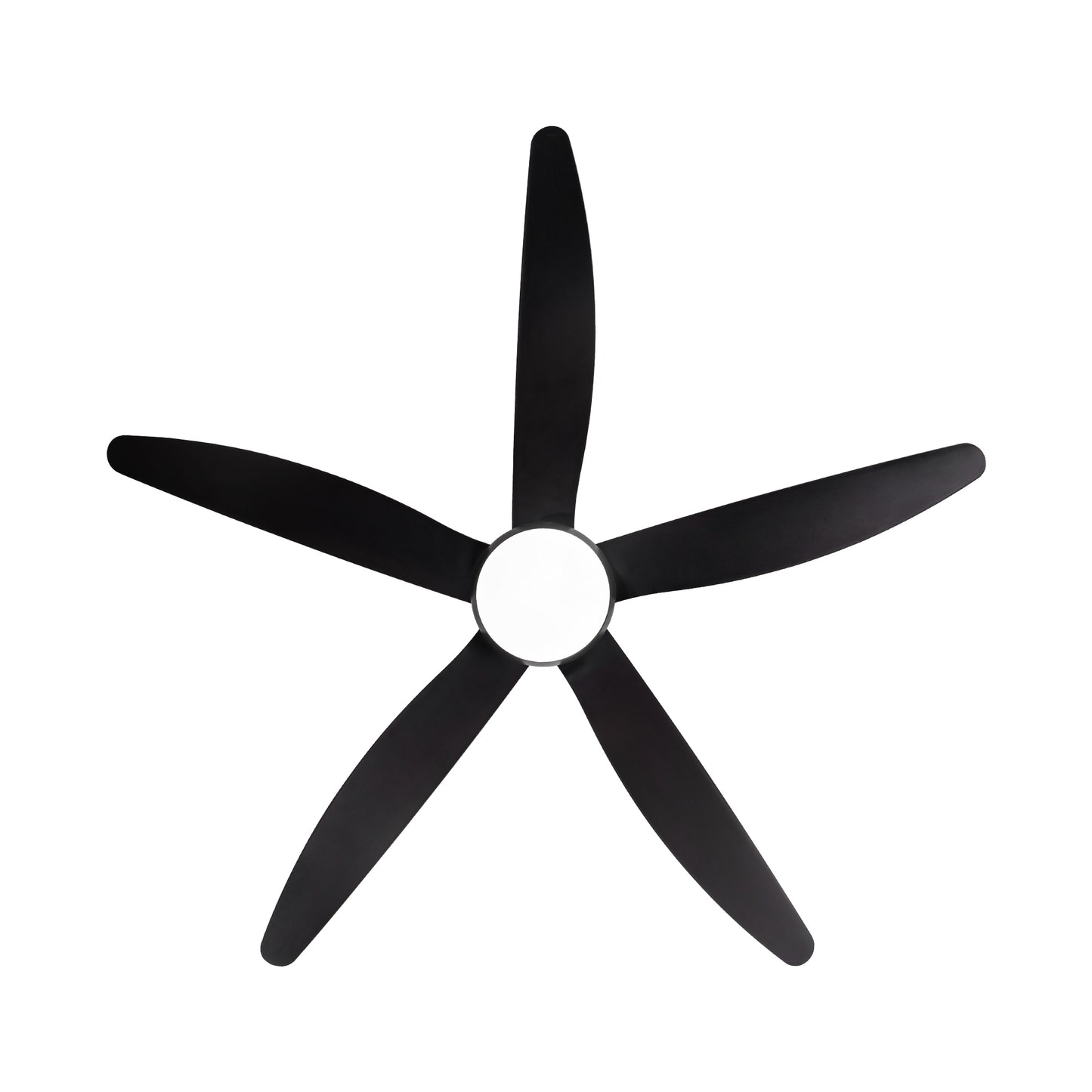 56 In Intergrated LED Ceiling Fan Lighting with Black ABS Blade