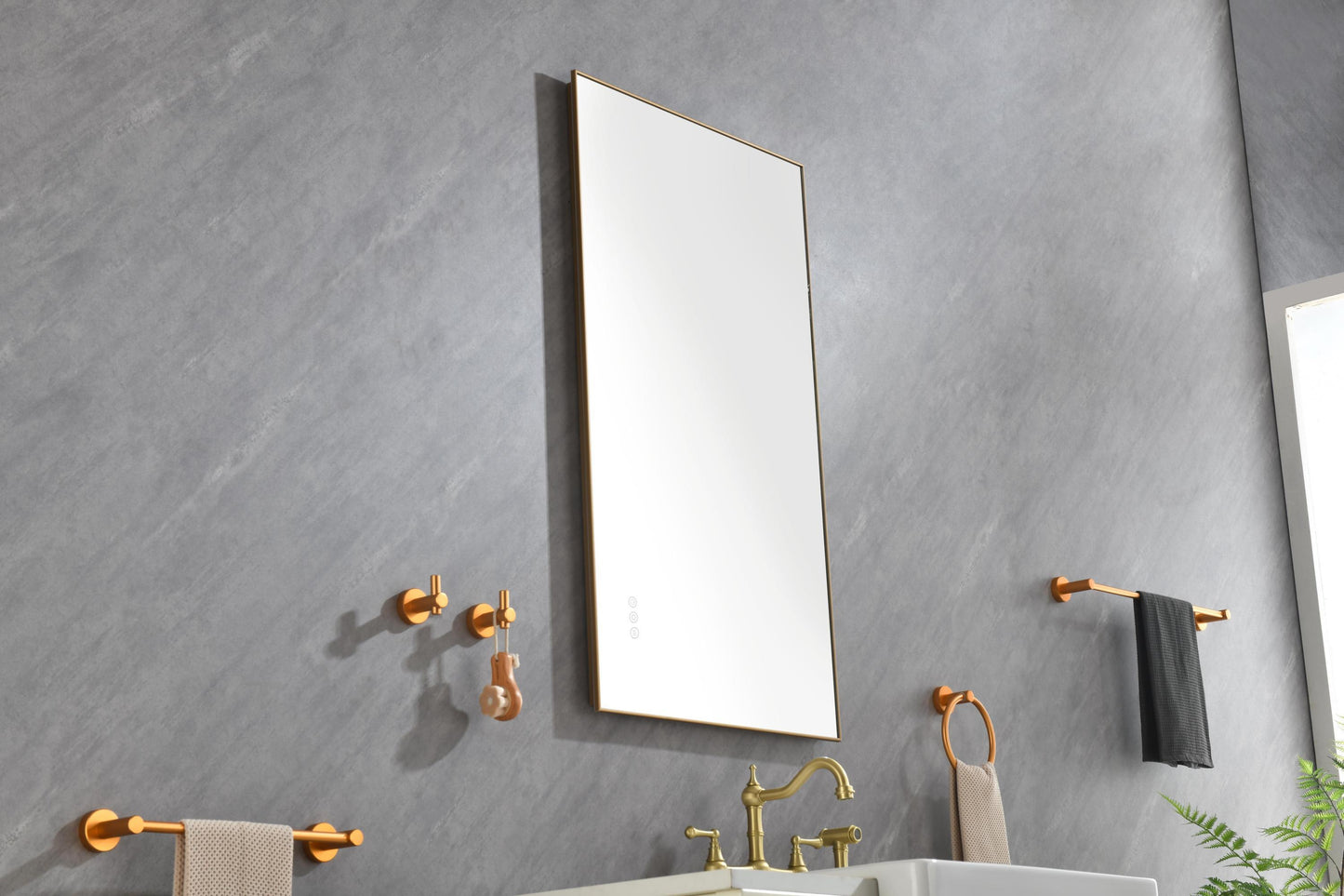 42x 24Inch LED Mirror Bathroom Vanity Mirror with Back Light, Wall Mount Anti-Fog Memory Large Adjustable Vanity Mirror