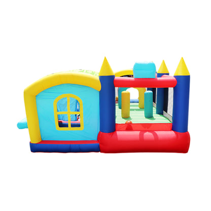 7 in 1 Inflatable Bounce House, Bouncy House with Ball Pit for Kids Indoor Outdoor Party Family Fun, Obstacles, Toddler Jump Bouncy Castle with Ball Pit for Birthday Party Gifts - Streamdale Furniture