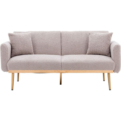 Velvet Sofa, Accent sofa .loveseat sofa with metal feet