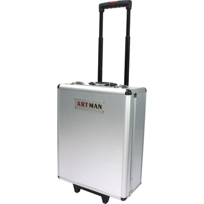 White Hand Tool Box with 4 layers of Toolset and wheels