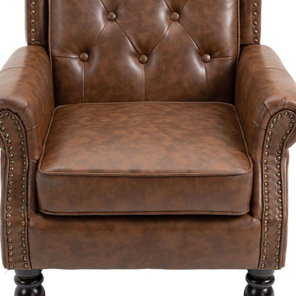 Wood Frame Armchair, Modern Accent Chair Lounge Chair for Living Room