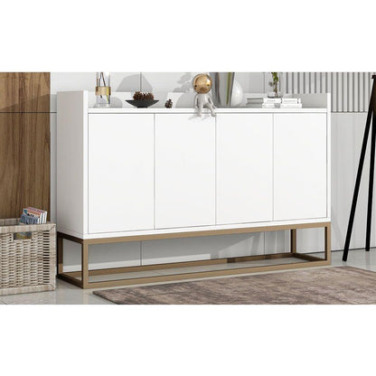 Modern Sideboard Elegant Buffet Cabinet with Large Storage Space for Dining Room, Entryway (White)