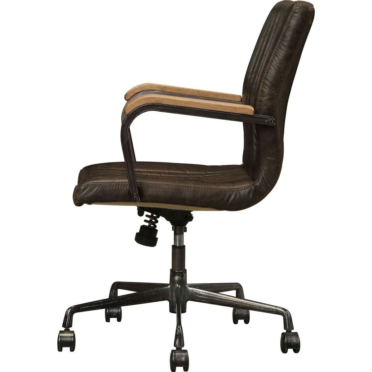 Joslin Office Chair in Distress Chocolate Top Grain Leather