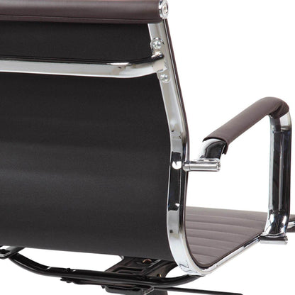 Modern Medium Back Executive Office Chair, Chocolate