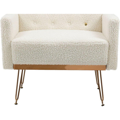 Accent Chair, leisure single sofa with Rose Golden feet