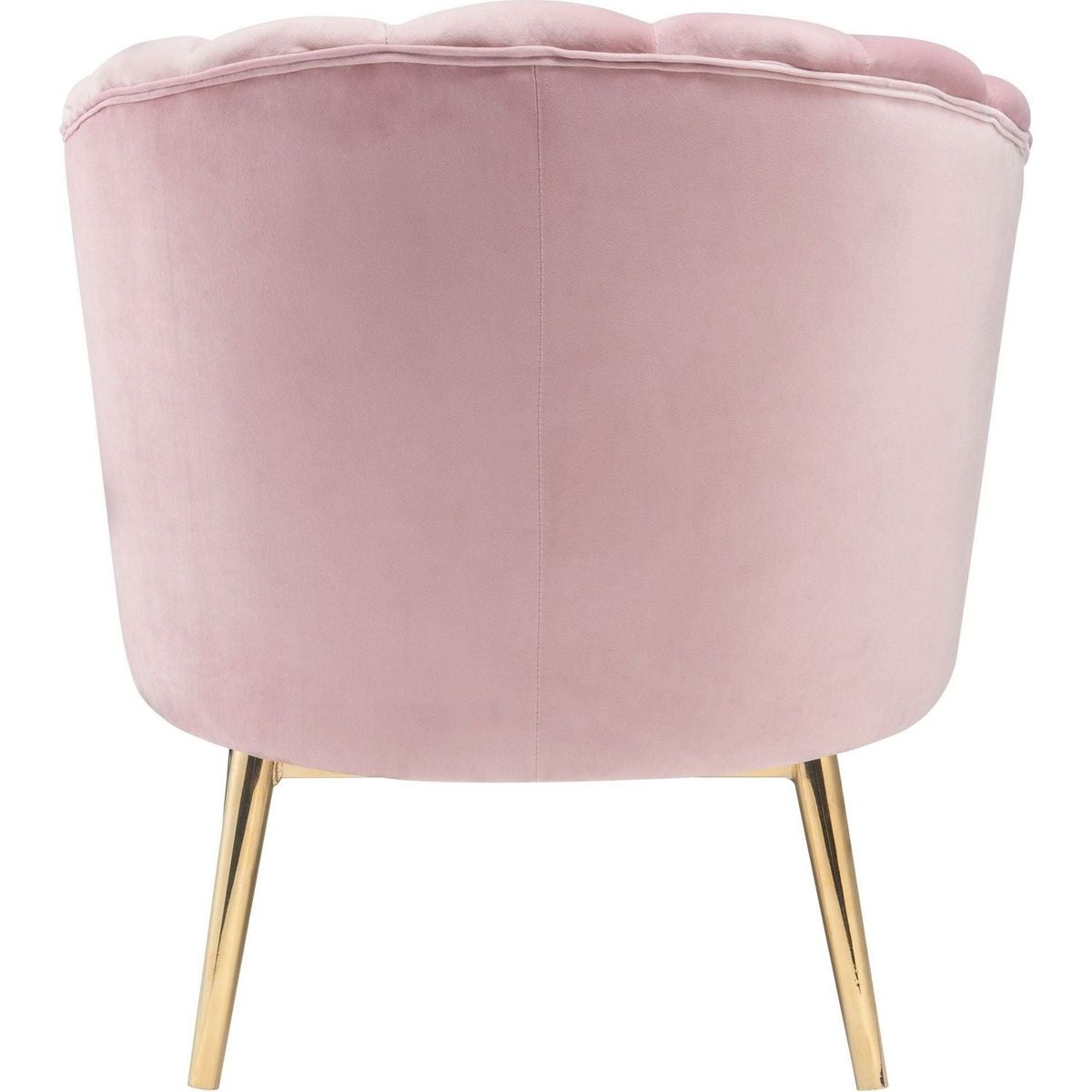 Colla Accent Chair in Blush Pink Velvet & Gold