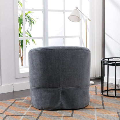 degree Swivel Accent Armchair Linen Blend Grey