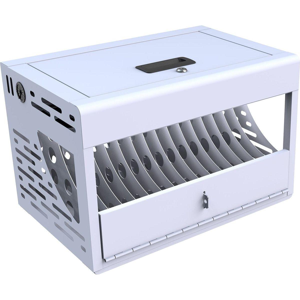 16 Bay Charging Cabinet for Laptop, Chromebook, Locking Charging Station-WHITE