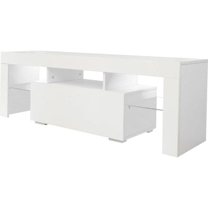 Entertainment TV Stand, Large TV Stand TV Base Stand with LED Light TV Cabinet.