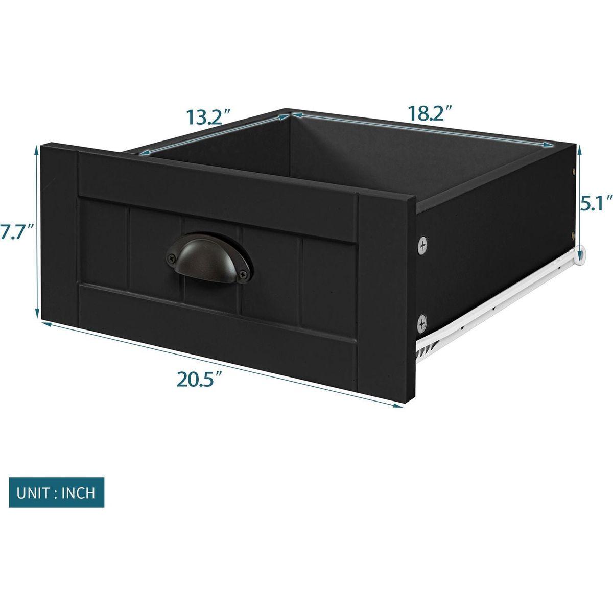 DRAWER DRESSER CABINETAR CABINET, storge cabinet, lockers, retro shell-shaped handle, can be placed in the living room, bedroom, dining room, black