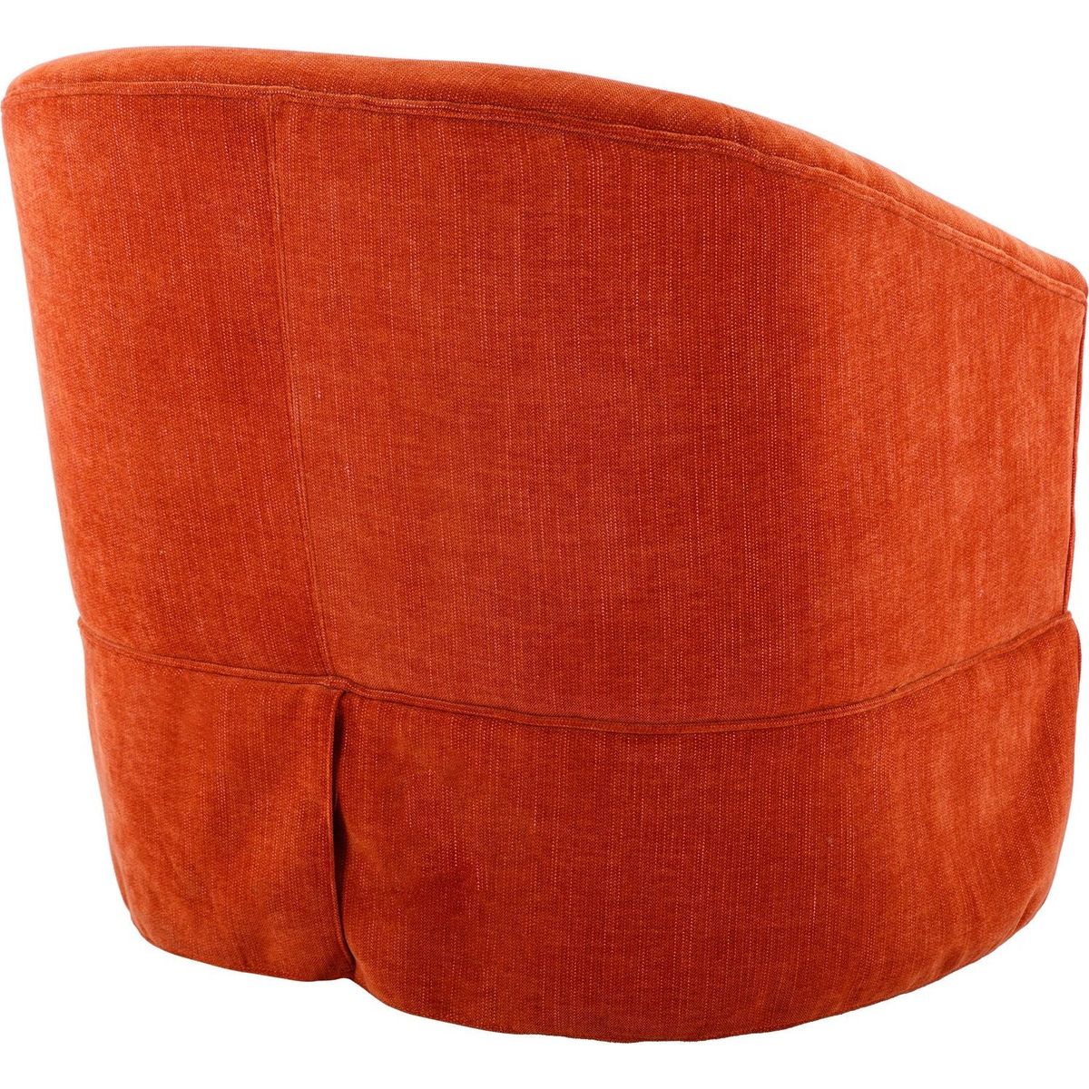 degree Swivel Accent Armchair Linen Blend Orange