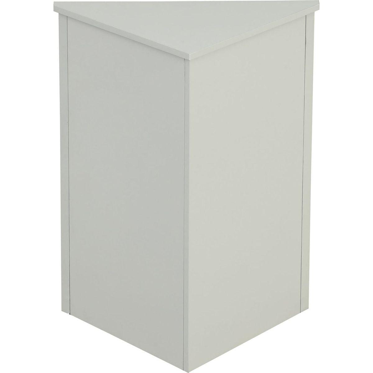 Grey Triangle Bathroom Storage Cabinet with Adjustable Shelves, Freestanding Floor Cabinet for Home Kitchen