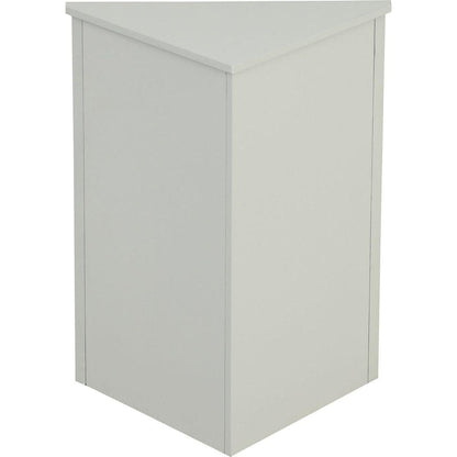 Grey Triangle Bathroom Storage Cabinet with Adjustable Shelves, Freestanding Floor Cabinet for Home Kitchen
