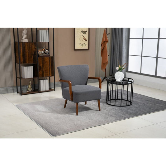 Wood Frame Armchair, Modern Accent Chair Lounge Chair for Living Room