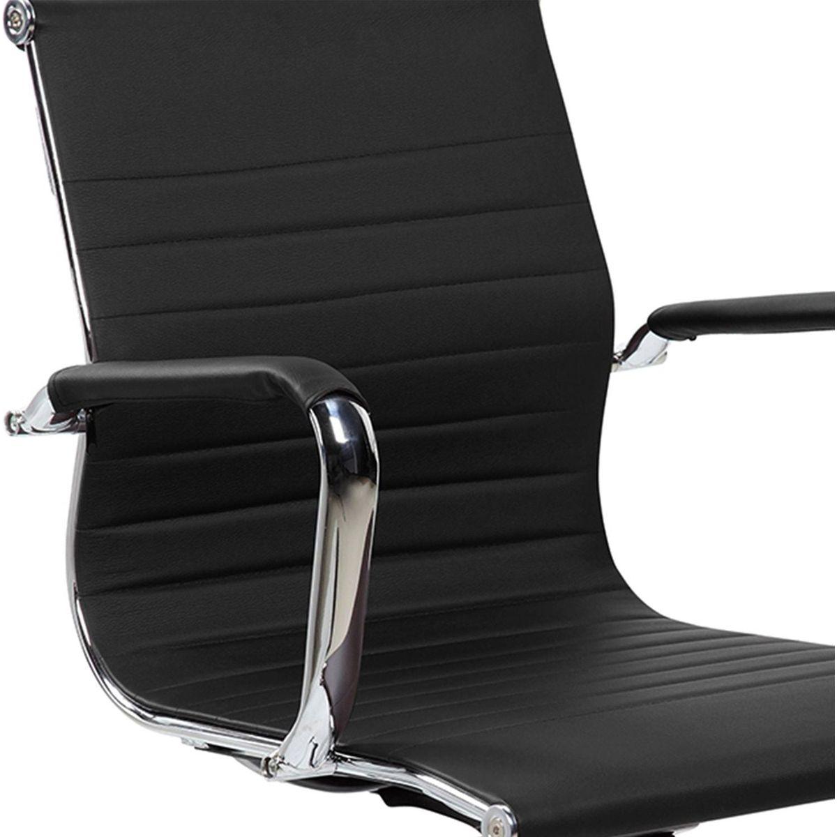 Modern Medium Back Executive Office Chair, Black