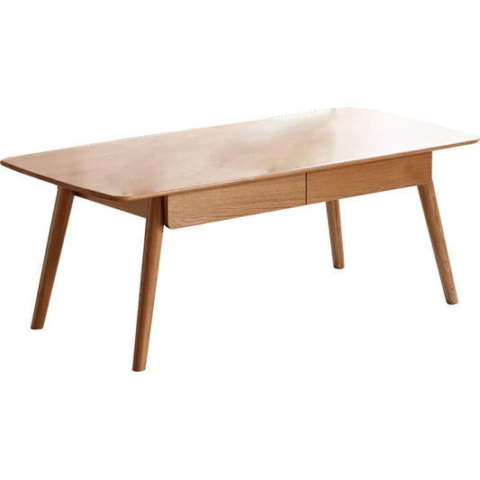 Center table Low Table 100% solid wood Top plate Desk Coffee table Width 100 x Depth 50 x Height 44 cm Study desk Work from home Easy to assemble Natural wood with storage shelf Natural writing desk