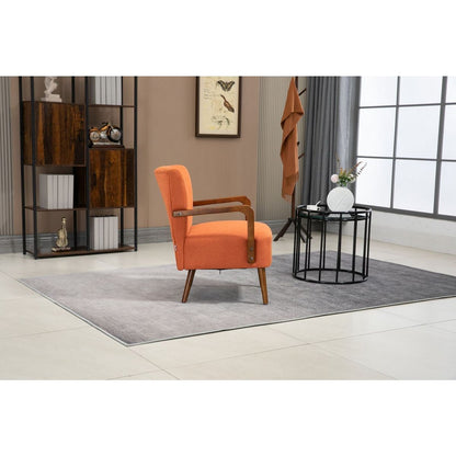 Wood Frame Armchair, Modern Accent Chair Lounge Chair for Living Room