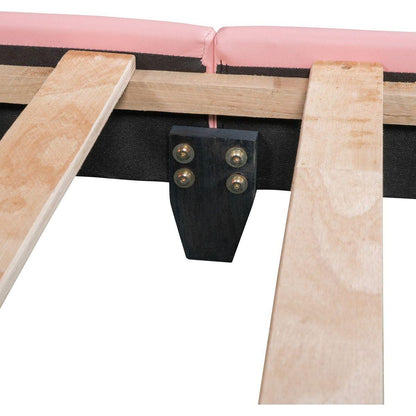 Full Size Upholstered Leather Platform Bed with Rabbit Ornament, Pink