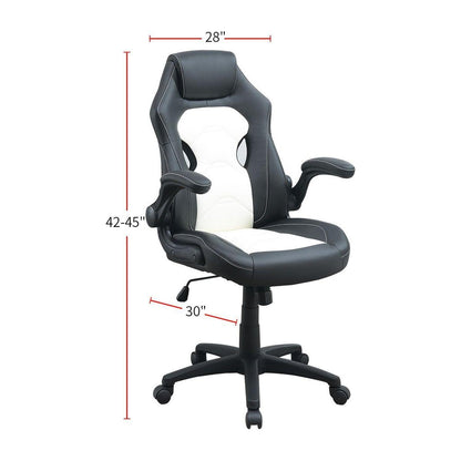 Adjustable Heigh Executive Office Chair, Black and White