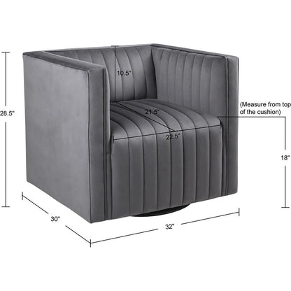 Sikora Channel Tufted Swivel Armchair