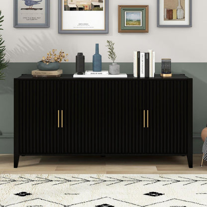 Accent Storage Cabinet Sideboard Wooden Cabinet with Metal Handles for Hallway, Entryway, Living Room, Bedroom