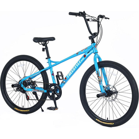 Freestyle Kids Bike Double Disc Brakes 26 Inch Children's Bicycle for Boys Girls Age 12+ Years