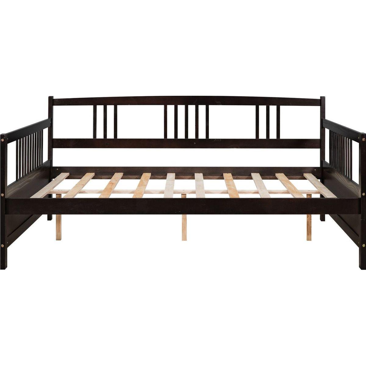 Full Size Daybed with Support Legs, Espresso - Streamdale Furniture