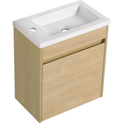 Bathroom Vanity With Single Sink, 18 Inch For Small Bathroom (Excluding Faucets)