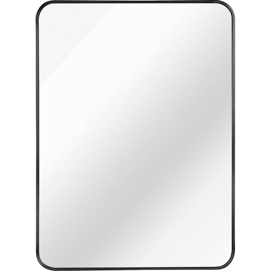 Black 22 "x30" Metal Rectangular Bathroom Wall Mirror