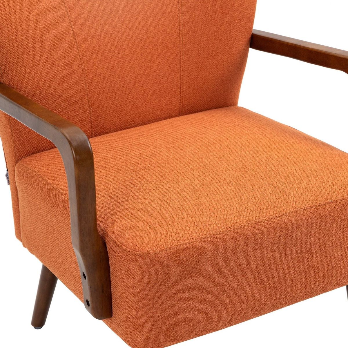 Wood Frame Armchair, Modern Accent Chair Lounge Chair for Living Room