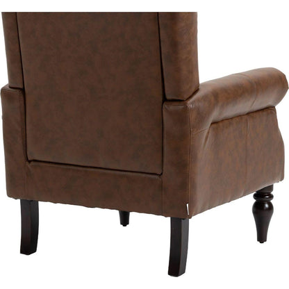 Wood Frame Armchair, Modern Accent Chair Lounge Chair for Living Room