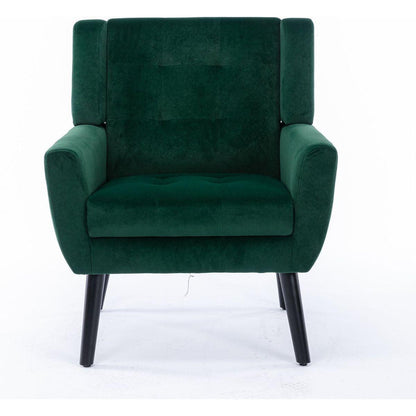 Modern Soft Velvet Material Ergonomics Accent Chair Living Room Chair Bedroom Chair Home Chair With Black Legs For Indoor Home - Streamdale Furniture
