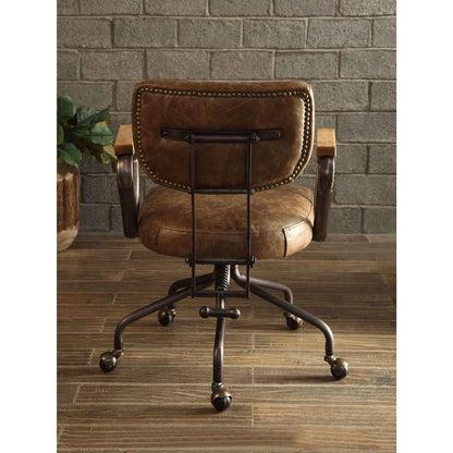 Hallie Office Chair in Vintage Whiskey Top Grain Leather