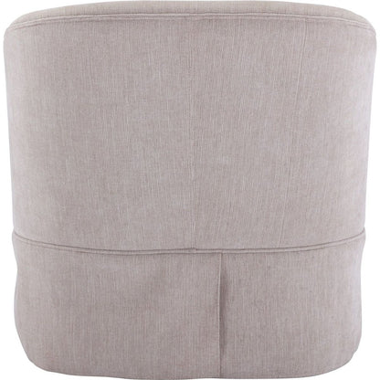 degree Swivel Accent Armchair Linen Blend Beige