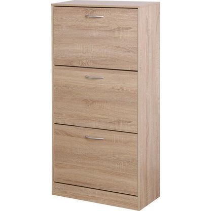 3-Drawer Shoe Storage Cabinet, 3-Tier Wood Shoe Rack Storage Organizer for Entryway
