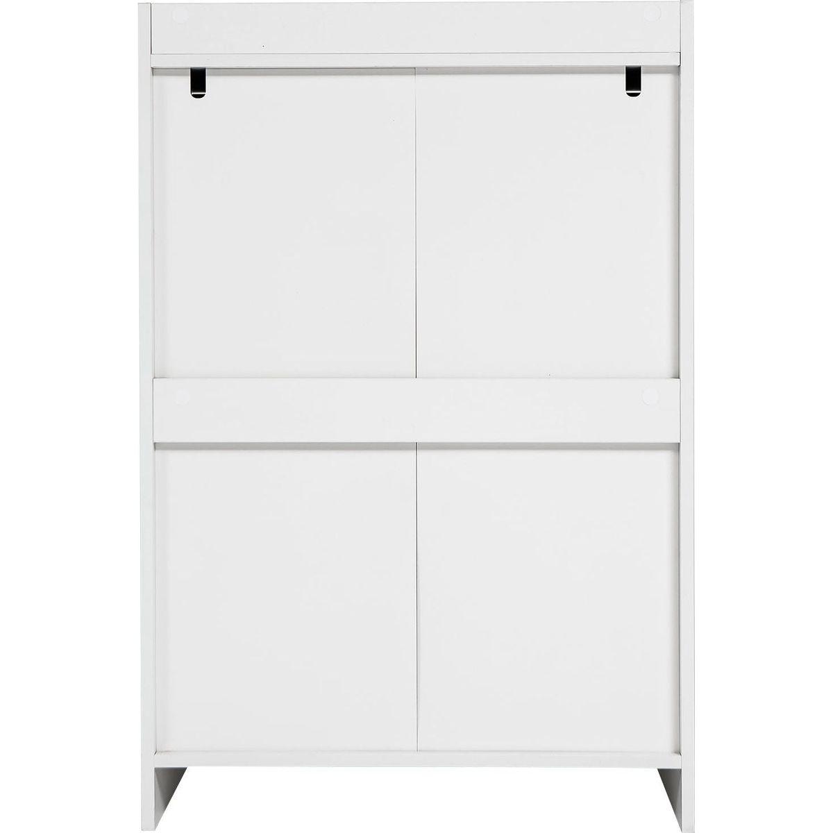 4 Drawer Dresser, Chest of Drawers Without Handle, White Dresser for Bedroom 100% Waterproof, Modern Wooden Cabinet with Sturdy Frame for Living Room, Entryway, Bedroom, Hallway, Office