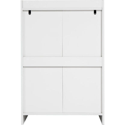 4 Drawer Dresser, Chest of Drawers Without Handle, White Dresser for Bedroom 100% Waterproof, Modern Wooden Cabinet with Sturdy Frame for Living Room, Entryway, Bedroom, Hallway, Office